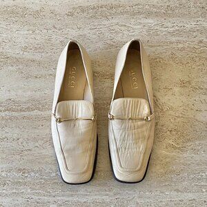 Vintage Gucci Horsebit Square Toe Loafers